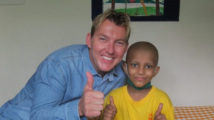Brett Lee Bats for Music Therapy